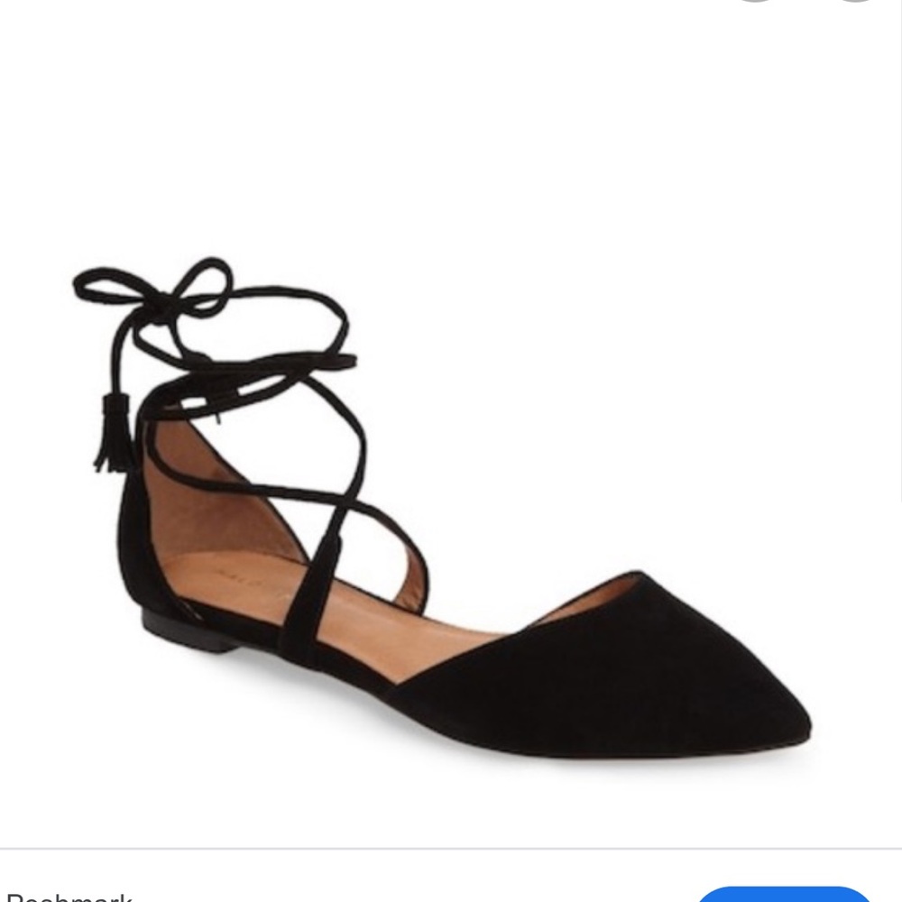 Size 9.5 halogen ankle lace up flats